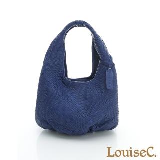 【LouiseC.】羊皮手工編織水滴肩背包-小款-藍色(LC4763-09)