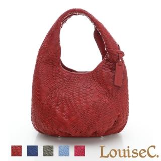 【LouiseC.】羊皮手工編織水滴肩背包-小款-紅色(02L05-0022B01)