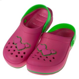 【布布童鞋】Rider心心相印桃紅色兒童布希鞋(I8J110H)