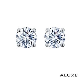 【A-LUXE 亞立詩】18K金 總重0.60克拉 四爪鑲單顆美鑽耳環
