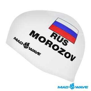 【MADWAVE】矽膠泳帽 MOROZOV WHITE(舒適防水 男女適用)