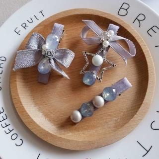 【梨花HaNA】韓國手工華麗之宴璀璨水晶緞帶髮夾