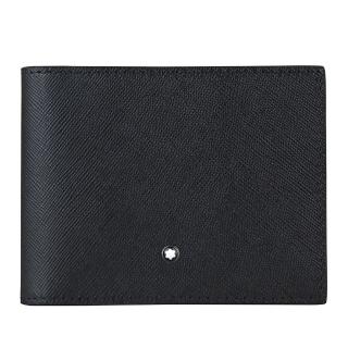 【MONTBLANC 萬寶龍】Sartorial匠心系列4卡防刮牛皮對折短夾(黑)