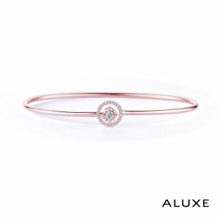 【A-LUXE 亞立詩】18K金鑽石守護太陽彈力手鐲
