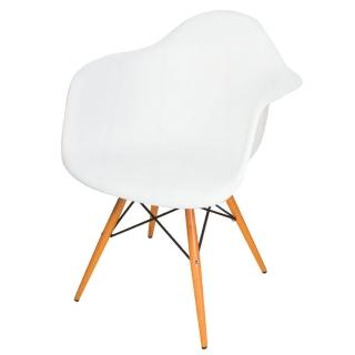 【AS】列特經典白色扶手椅-61x62x78cm
