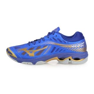 【MIZUNO 美津濃】男_美津濃_WAVE LIGHTNING Z4_排球鞋 藍金(V1GA180051)