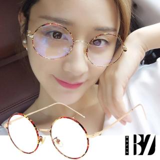 【BeLiz】花語呢喃＊文青圓框金屬平光眼鏡