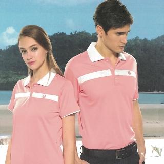【SINA COVA】男女運動休閒吸濕排汗短POLO衫(粉橘)