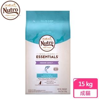 【Nutro 美士】全護營養室內成貓化毛配方-15kg(特級白身魚+糙米)