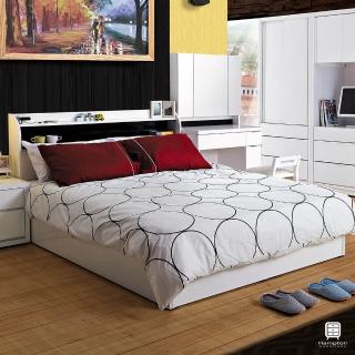 【Hampton 漢妮】溫斯敦系列6尺床組(雙人床/床組/床/床底/床頭/床頭箱/雙人床頭箱/收納床頭箱)