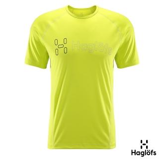【Haglofs】男 Fast Graphic 咖啡紗抗臭短袖T恤(星塵黃色)