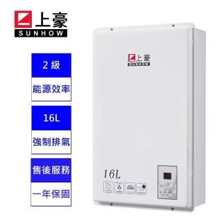 【上豪】★  含基本安裝 ★上豪牌  16L 數位溫控熱水器 GS-163桶裝瓦斯   LPG(熱水器)