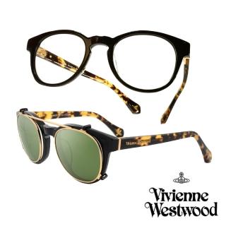 【Vivienne Westwood】英國薇薇安魏斯伍德 2in1 眼鏡(黃琥珀 VW861M01// 限定版)