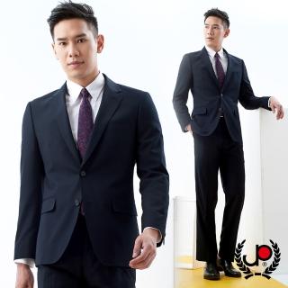 【JYI PIN 極品名店】經典紳士仿毛條紋西裝外套_深藍色(AS736-3G)