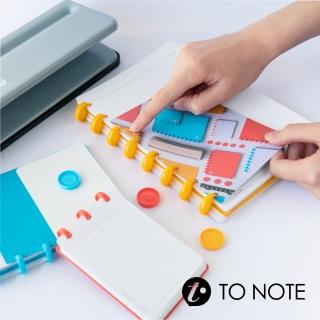 【TO NOTE】治具&裝訂環A5 8孔/20mm紅