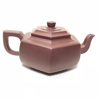 【國家工藝美術師 肖楠】全手工 六方壺 含證(創藝工坊 含證書 全手工 正品 宜興紫砂壺 茶具 收藏級美品)