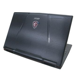 【Ezstick】MSI GE63 8RF 8RE 黑色立體紋機身貼(含上蓋貼、鍵盤週圍貼)