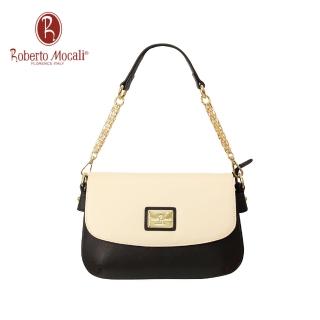 【Roberto Mocali】黑白優雅鏈帶側背包(RM-57109)