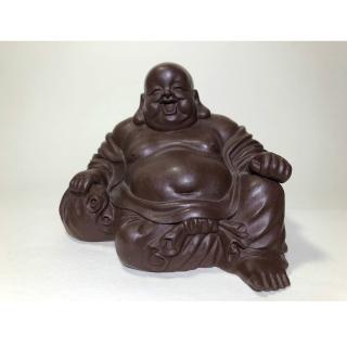 【名家紫砂工藝師 勇躍駿】留世精品佳作 笑彌勒(創藝工坊 彌勒佛擺件 手工精品 純正紫砂 收藏增值)