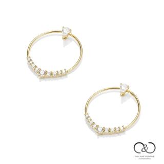 【C&C】大S聯名弧形簍空搖曳耳環(925銀抗敏)