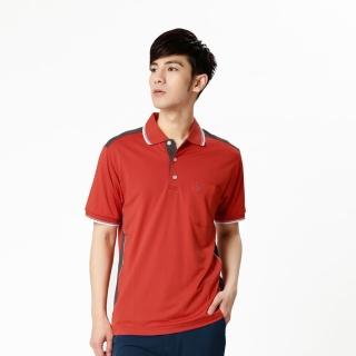 【遊遍天下】台灣製男款抗UV吸濕排汗機能POLO衫SV055桔紅(M-3L)