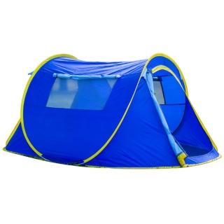 【PUSH!】戶外休閒登山用品加大速開拋帳露營帳篷2-3人自動帳篷四季帳篷(P111)