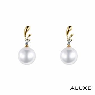 【A-LUXE 亞立詩】日本AKOYA 7-7.5mm 珍珠美鑽耳環