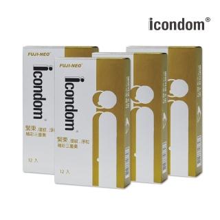 【ICONDOM 艾康頓】精彩三重奏(12片X4盒)
