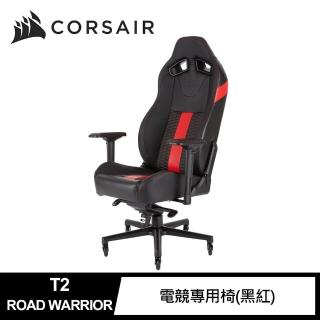 【CORSAIR 海盜船】T2 ROAD WARRIOR 電競專用椅(黑紅)