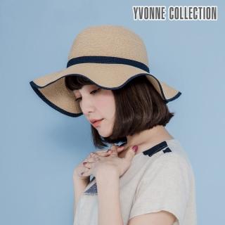 【Yvonne Collection】紙編藍條草帽