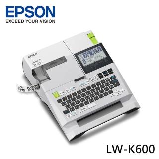 【超值組】贈2組12mm原廠標籤帶(黃底黑字/黑底白字)【EPSON】LW-K600可攜式高速列印標籤機