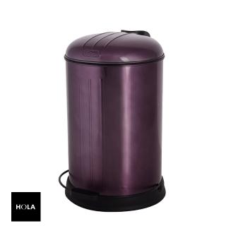 【HOLA】HOLA home復古緩降不鏽鋼垃圾桶12L 極光紫