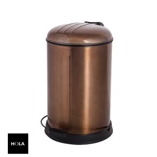 【HOLA】HOLA home復古緩降不鏽鋼垃圾桶12L 輝煌金