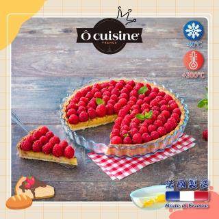 【O cuisine】百年工藝耐熱玻璃圓型派盤-27CM(派盤、O cuisine)