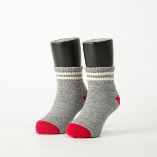 【Footer】撞色雙橫線條氣墊襪(ZH86L-灰)