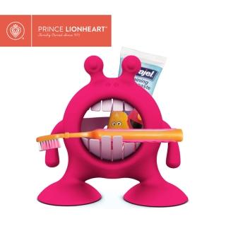 【美國 Prince Lionheart】美獅寶 怪獸牙刷牙膏整理架 浴室掛勾 吸盤底座(情境教學 幫助孩子主動學習刷牙)