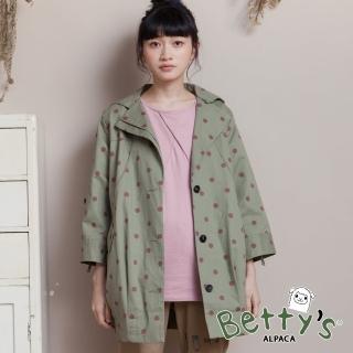 【betty’s 貝蒂思】配色點點排釦外套(淺綠)
