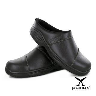【PAMAX 帕瑪斯】超彈力氣墊、止滑安全鞋★抗菌除臭、防滑工作鞋、餐飲廚房用鞋(PA3801H/黑)