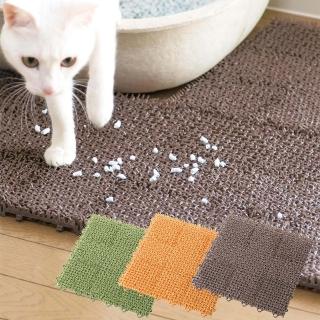 【日本 OPPO】貓沙不卡卡踏墊 四片(集中落砂 貓砂不亂飛)