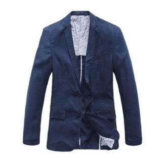 【米蘭精品】亞麻西裝外套(韓版修身透氣時尚薄款男外套4色68q2)