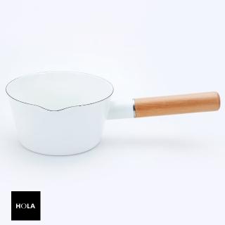 【HOLA】La Vie 琺瑯牛奶鍋 15cm 白色款