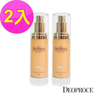 【DEOPROCE 迪普詩】絲柔亮白粉底液 50mlx2入(清透 保濕 潤色 粉底)