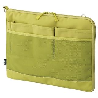【LIHIT LAB】A-7681-6 薄型袋中袋-A4橫式(蘋果綠)