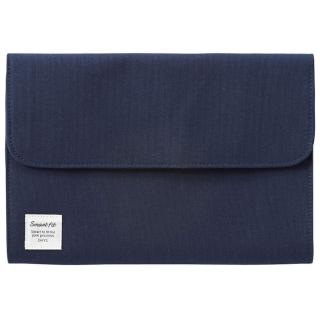 【LIHIT LAB】A-7702-11 和風棉質隨身包-L(深藍)
