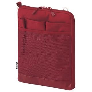 【LIHIT LAB】A-7682-3 薄型袋中袋-A5直式(紅)