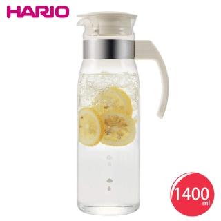【HARIO】耐熱玻璃冷水壺1400ml-白(RPLN-14OW)