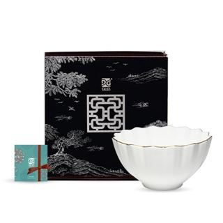 【TALES 神話言】花窗舞影- 萬福芝蓮.碗 骨瓷(蓮花聖潔 純淨無染 卍字吉祥 如來瑞相)
