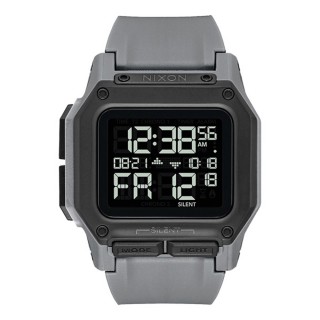 【NIXON】時代科技多功能電子腕錶-灰(A1180632)