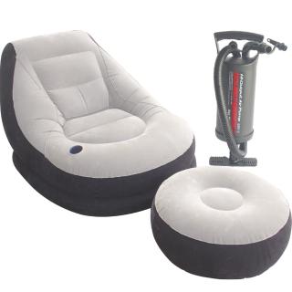 豪華頭等艙充氣沙發 貴妃椅(附腳椅+打氣筒)