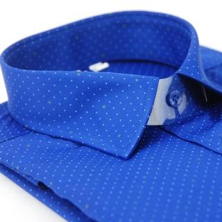 【金安德森】藍底白點窄版長袖襯衫-fast